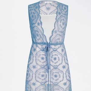 Maurices NWT Mineral Ice Embroidered Lace Vest XL